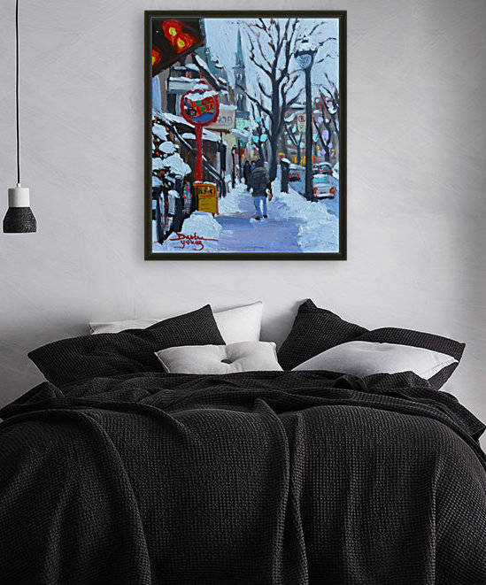 Montreal Winter St-Denis Reproduction