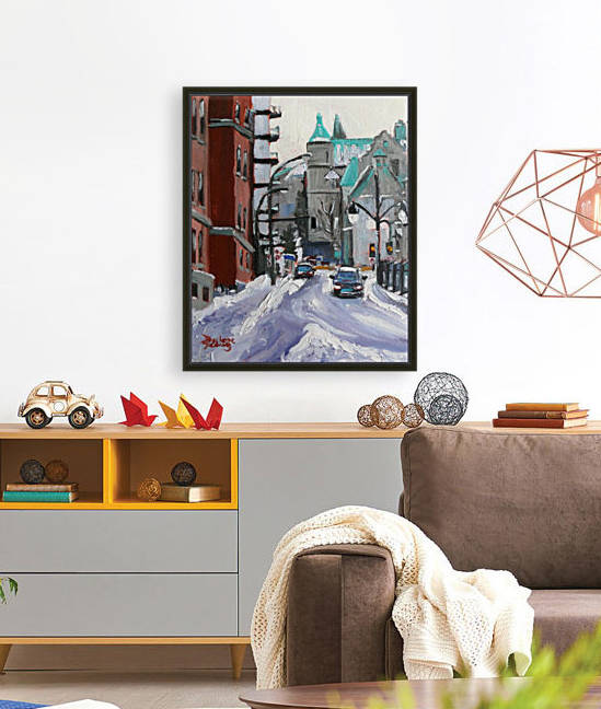 Av des Pins, Montreal Winter Scene by Darlene Young Canadian Artist