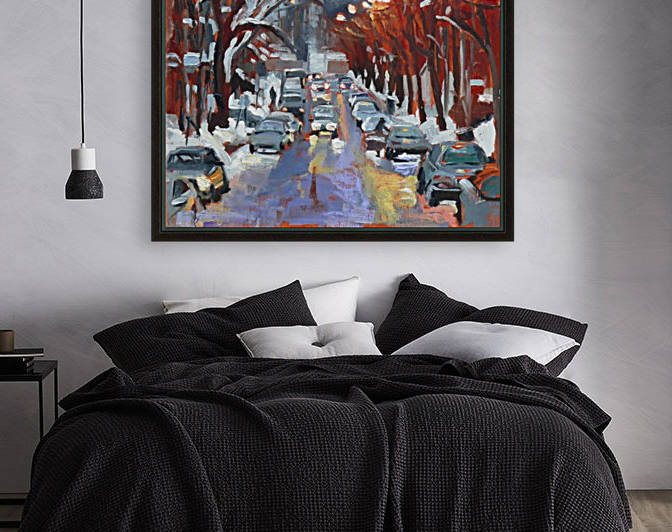 Av du la Musee, Montreal Winter Scene by Darlene Young Canadian Artist