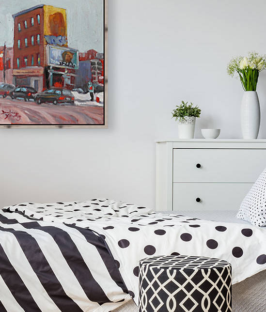 Ste-Catherine Est Scene by Darlene Young Canadian Artist