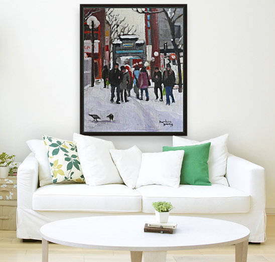 Montreal Winter Scene Chinatown by Darlene Young Canadian Artist