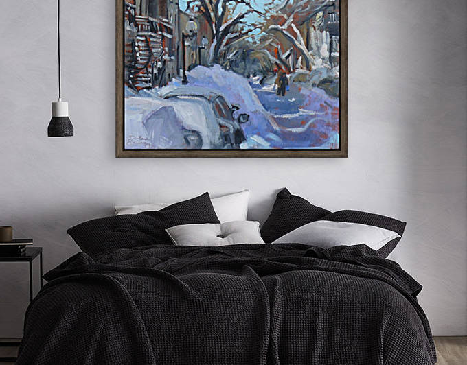 Montreal Winter Scene Reproduction