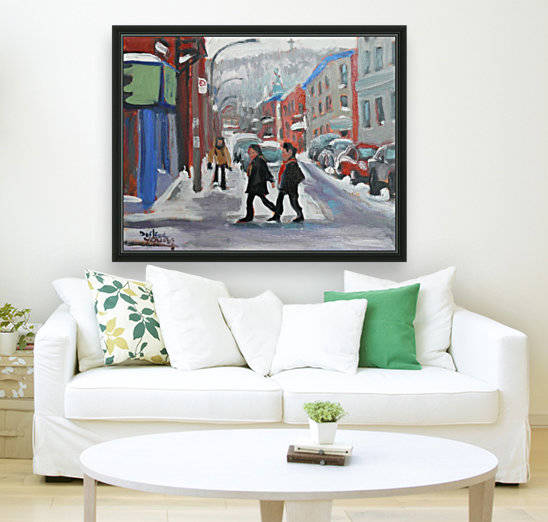 Montreal Winter Scene, Le Plateau by Darlene Young Canadian Artist