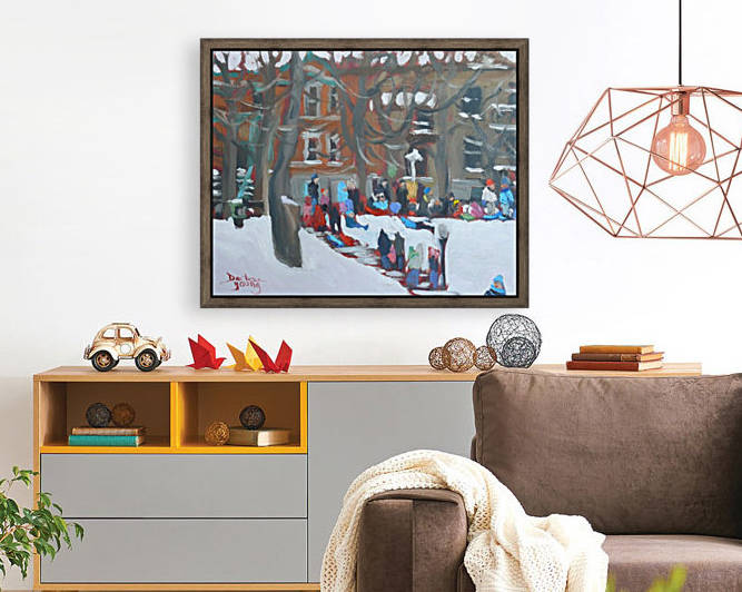 Parc La Fontaine, Montreal Winter Scene by Darlene Young Canadian Artist