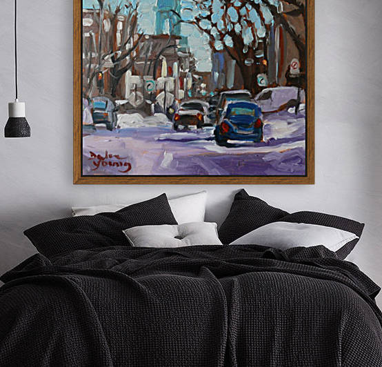Montreal Winter Scene, Petite Italie by Darlene Young Canadian Artist