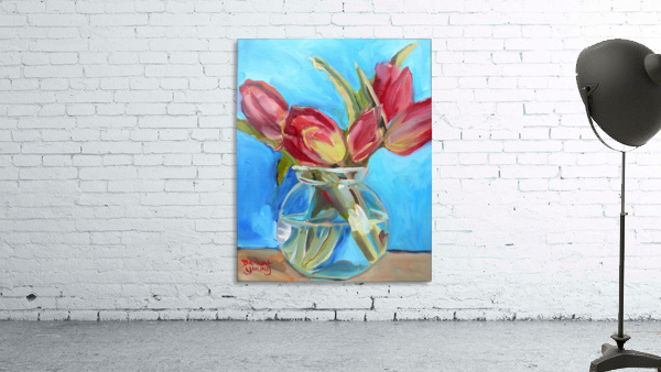 Red Tulips Wall Preview