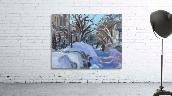 Montreal Winter Scene Wall Preview