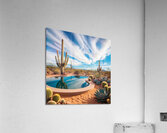 Desert Oasis with Sky Reflections Acrylic Print