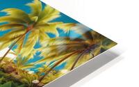 Sunlit Tropical Oasis HD Metal print