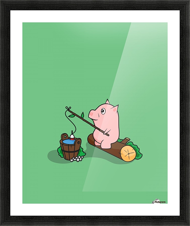 Gone Fishing Picture Frame print