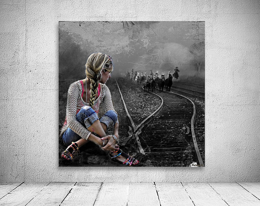 Railway TracksBW Wall Preview