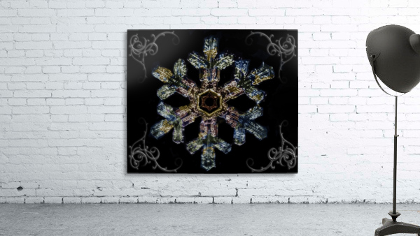Coloured Snowflake1 Wall Preview