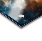 Jesus Christ in prayer with hands clasped in devotion against a dramatic sky backdrop Acrylic print