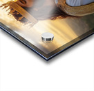 Jesus Christ in regal attire standing on a hill at sunset contemplating nature and spirituality Acrylic print