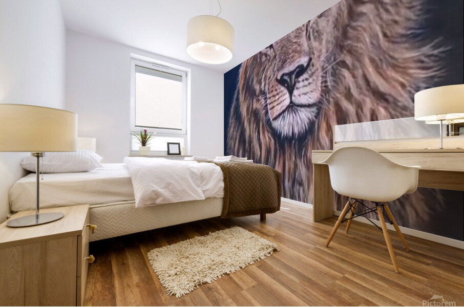 windy face Mural print