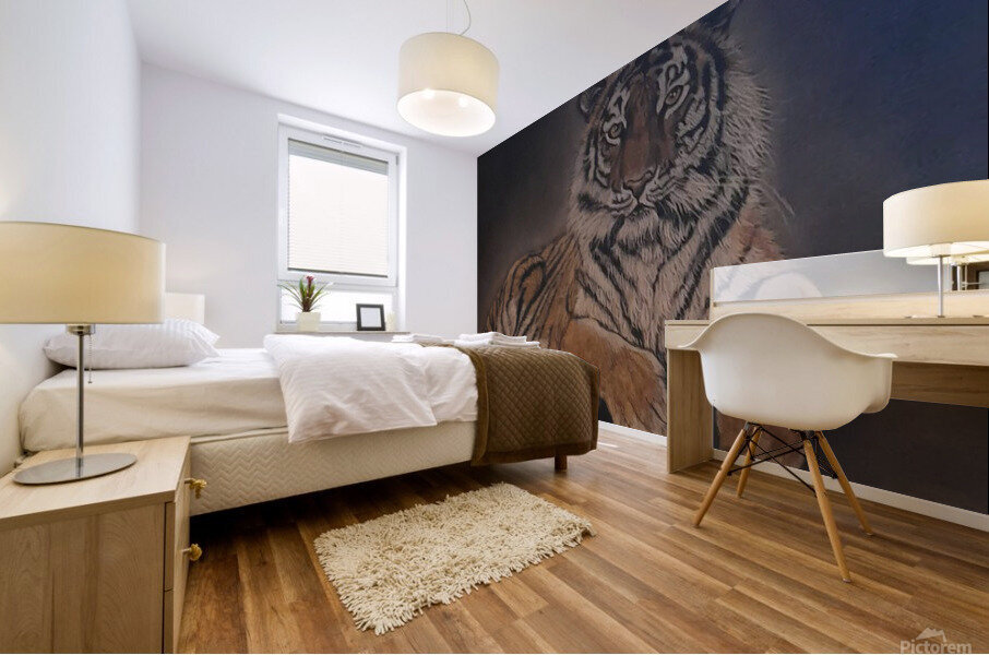 dark sit up Mural print
