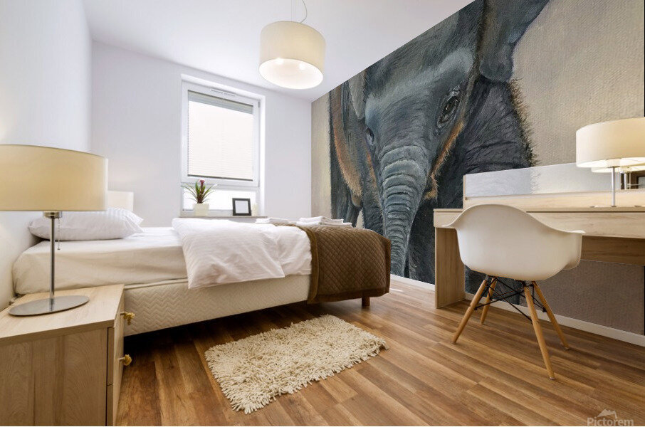littel steps off Mural print
