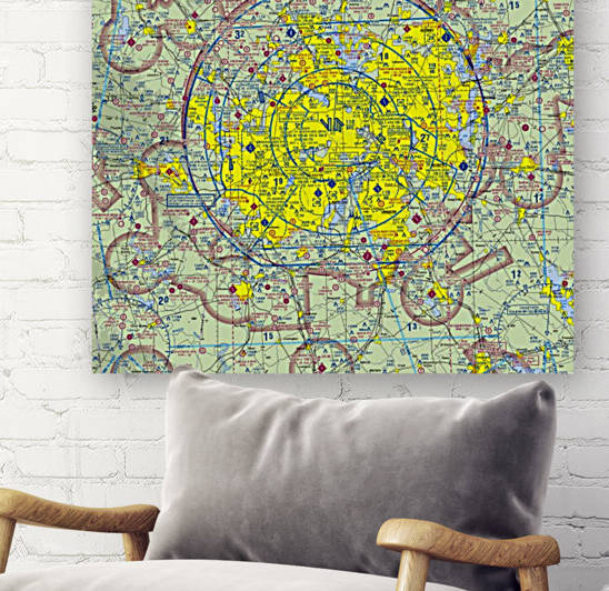 Dallas TX Aeronautical Wall Art by Erick Johnson Design