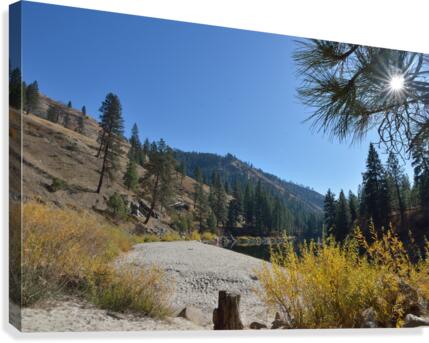 Sandy Banks Beach Payette River Idaho Canvas Print
