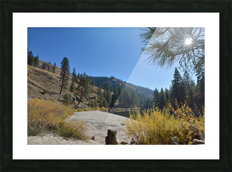 Sandy Banks Beach Payette River Idaho Picture Frame print