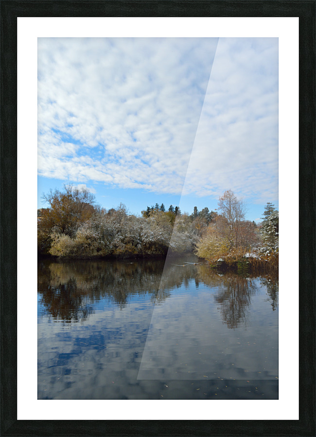 New Snow and Cloud Reflections Picture Frame print