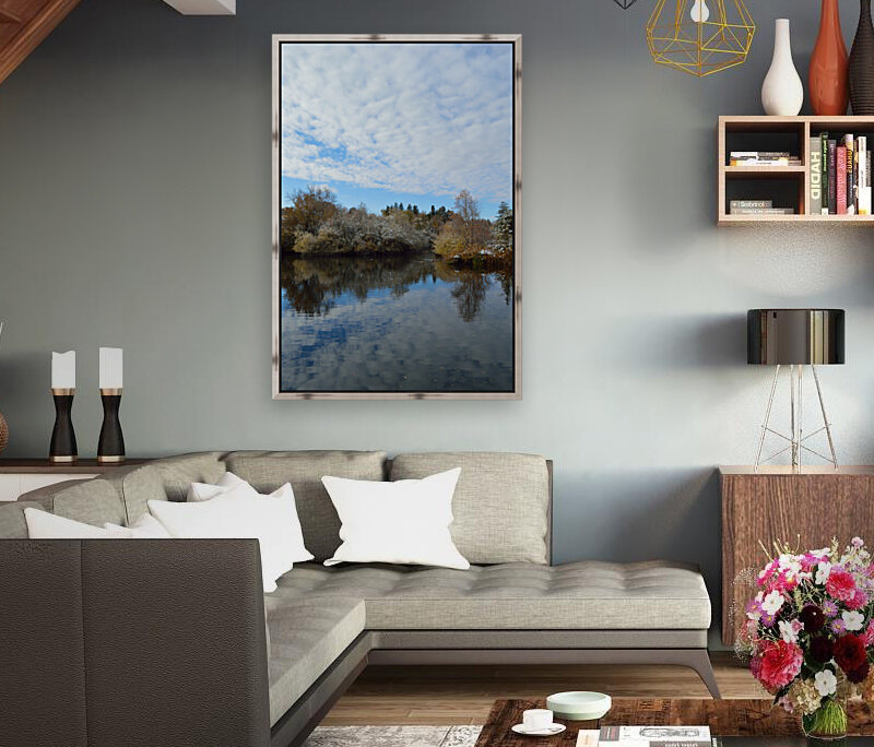 New Snow and Cloud Reflections Reproduction