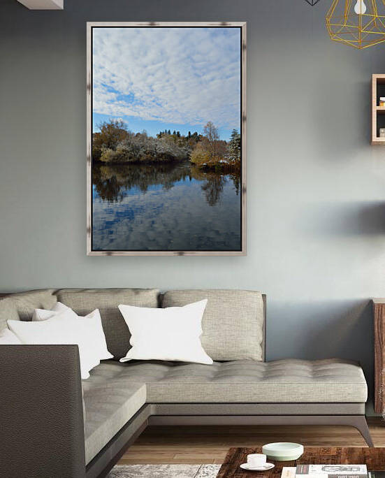 New Snow and Cloud Reflections Reproduction