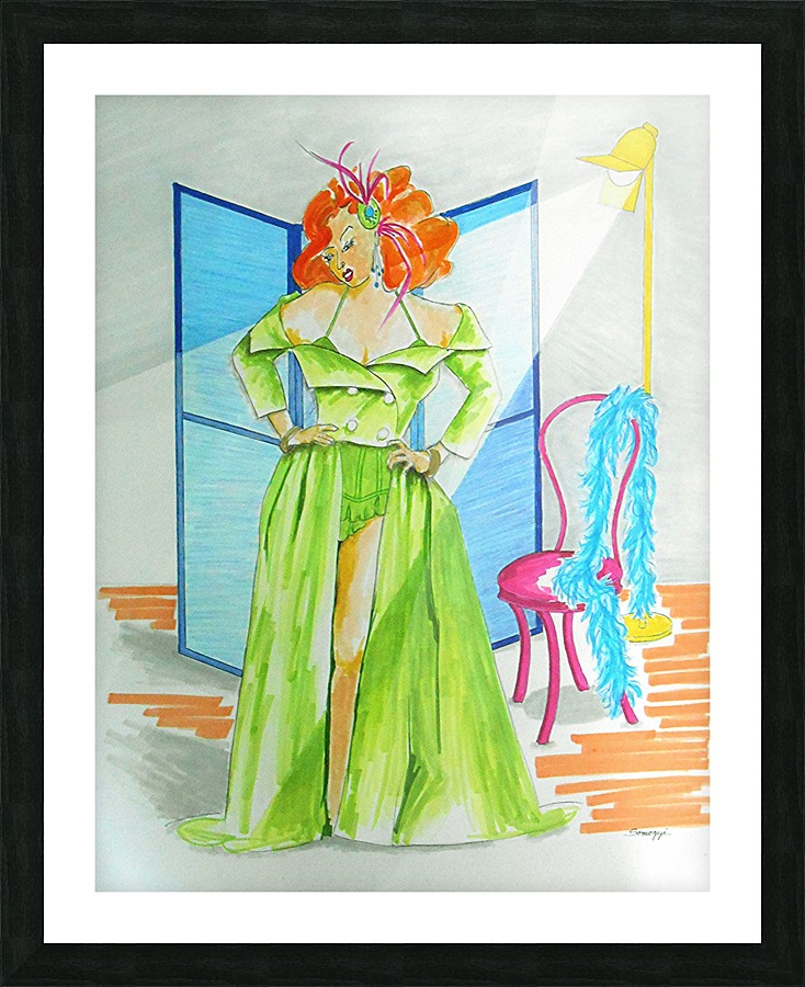 Burly-Q Babe Picture Frame print