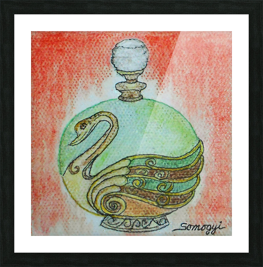 Bottled Swan Picture Frame print