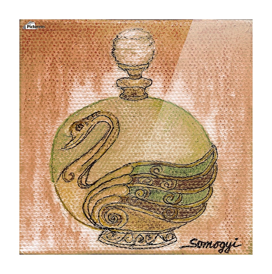 Bottled Copper Swan Picture Frame print