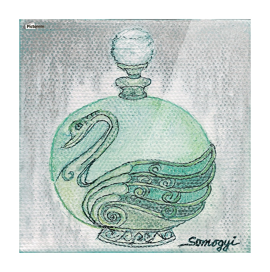 Bottled Verdigris Swan Picture Frame print