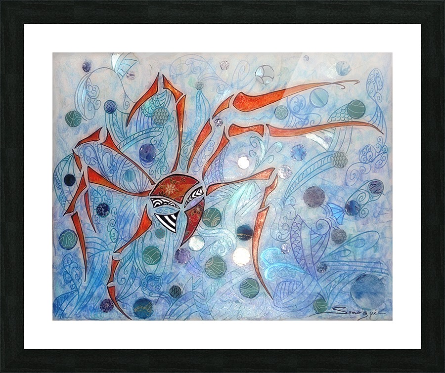 Samurai Crab Picture Frame print