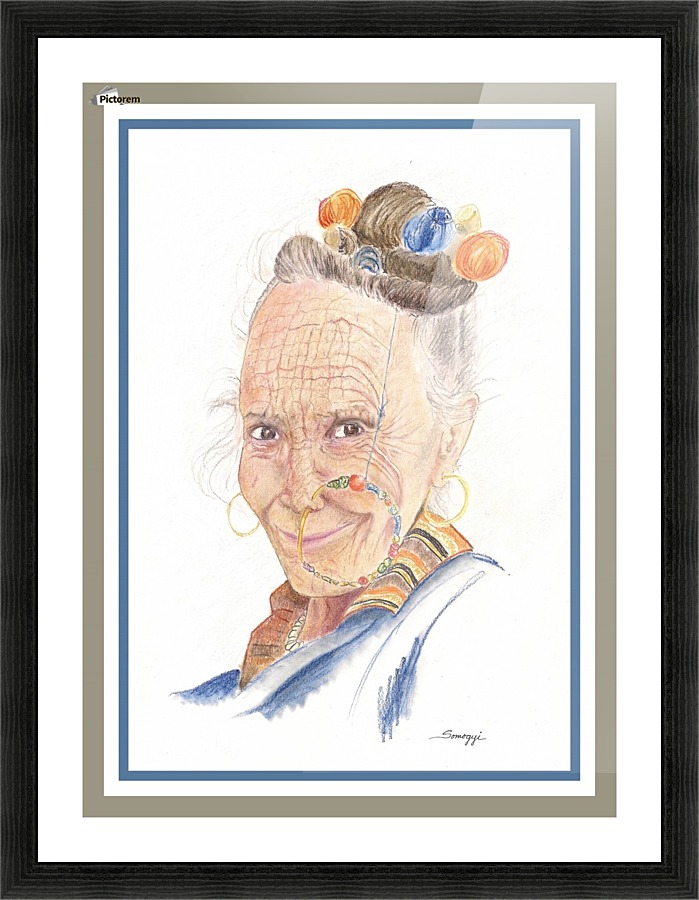 Himalayan Smile Lines Picture Frame print