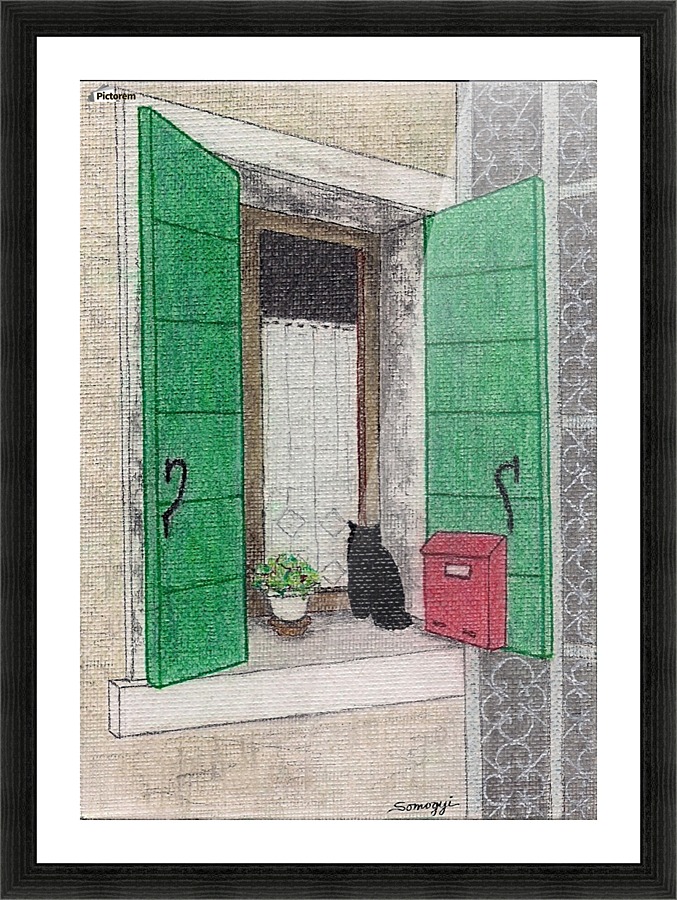 Kitty Korner Picture Frame print