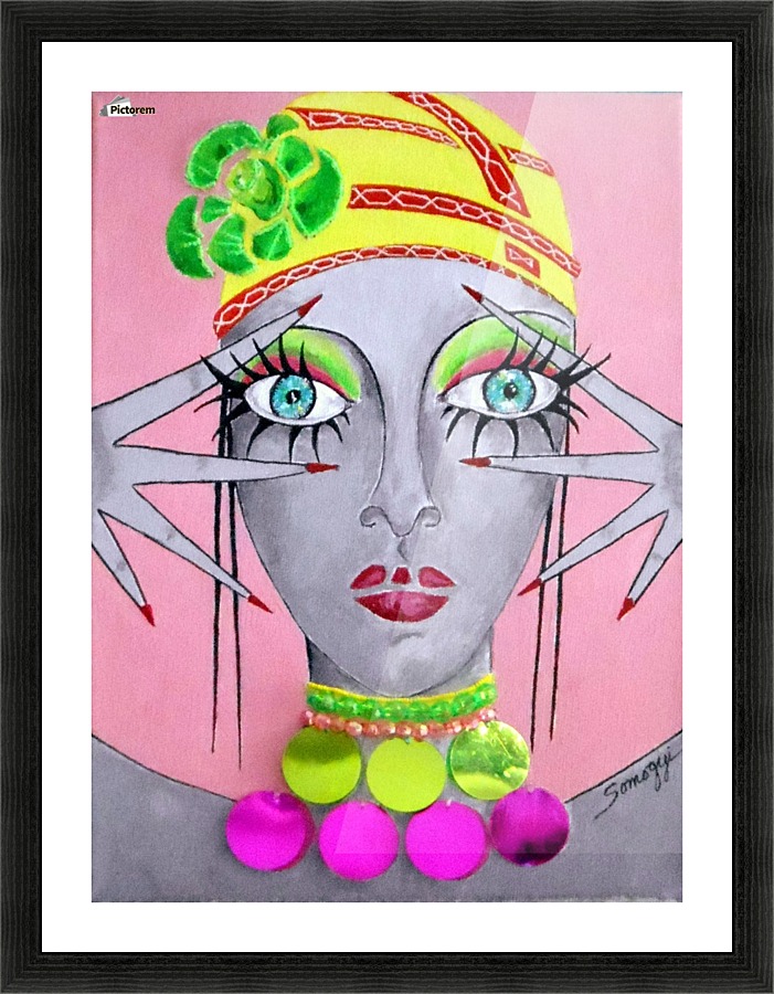 Peekaboo on Pink Picture Frame print