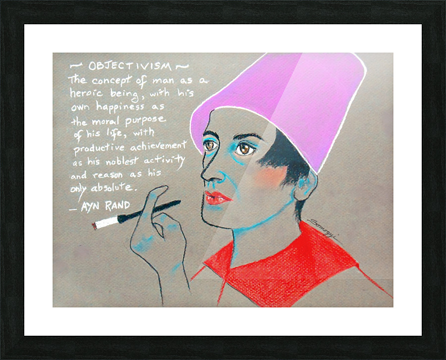 Ayn Rand by Jayne Somogy Wall Art