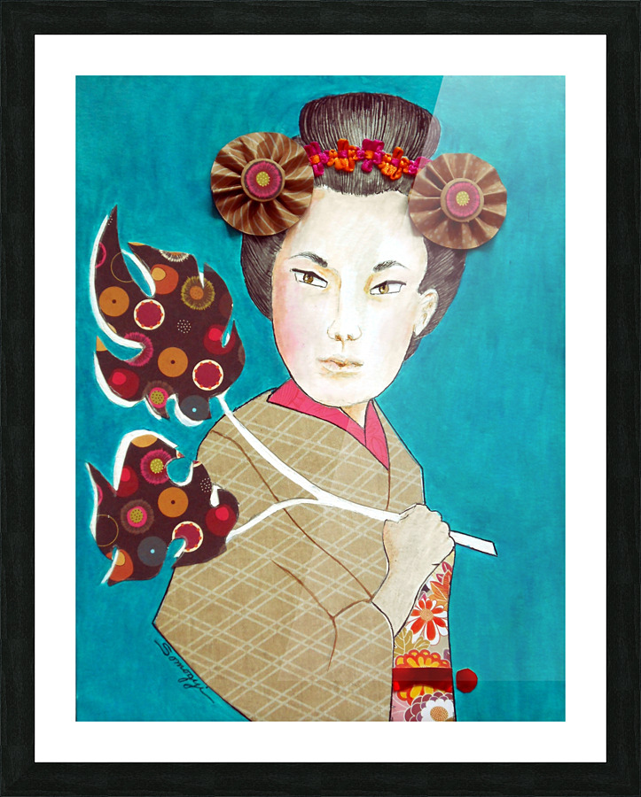 Geisha -- Kaede Picture Frame print