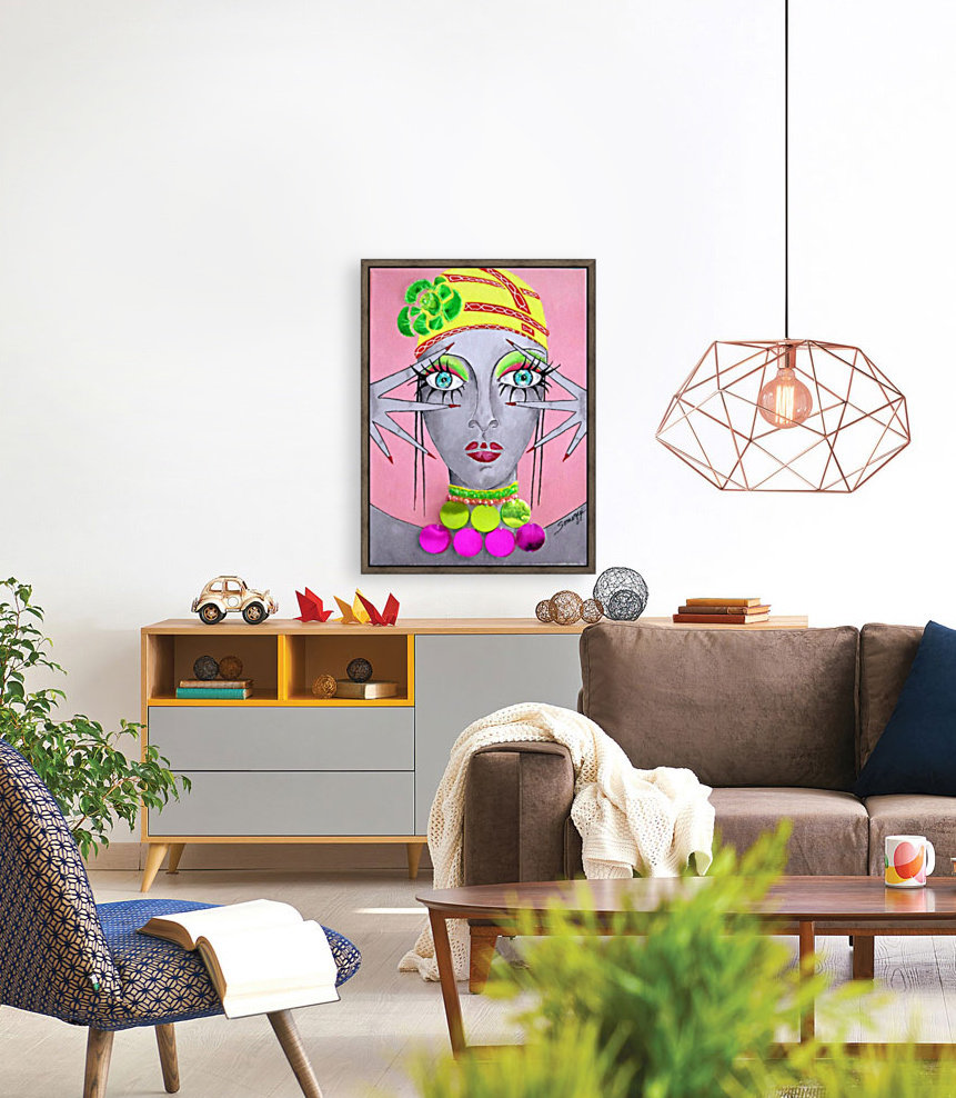 Peekaboo on Pink Reproduction