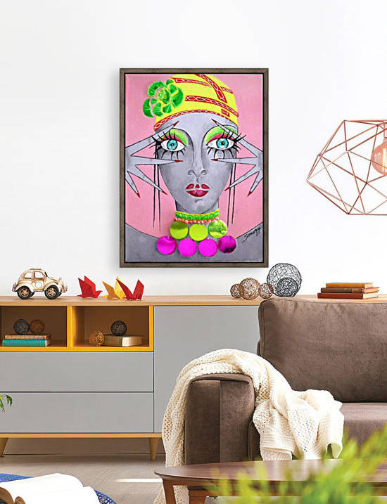 Peekaboo on Pink Reproduction