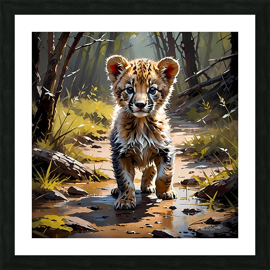 Baby Cub Picture Frame print