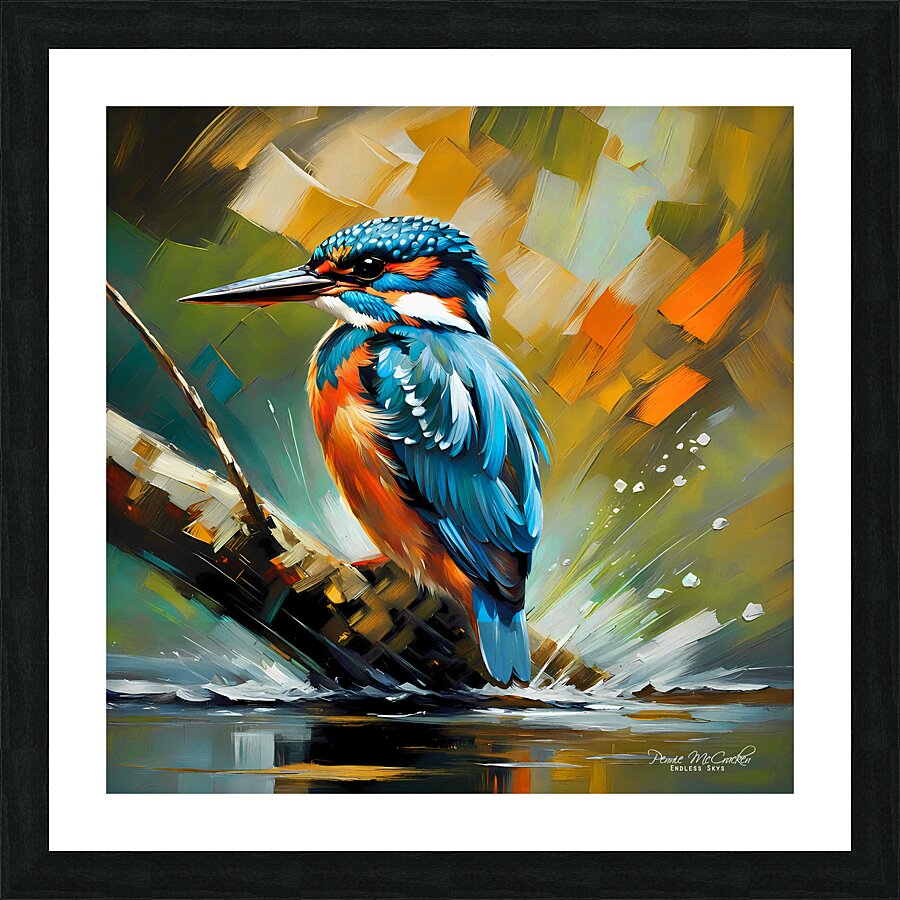 Kingfisher Picture Frame print