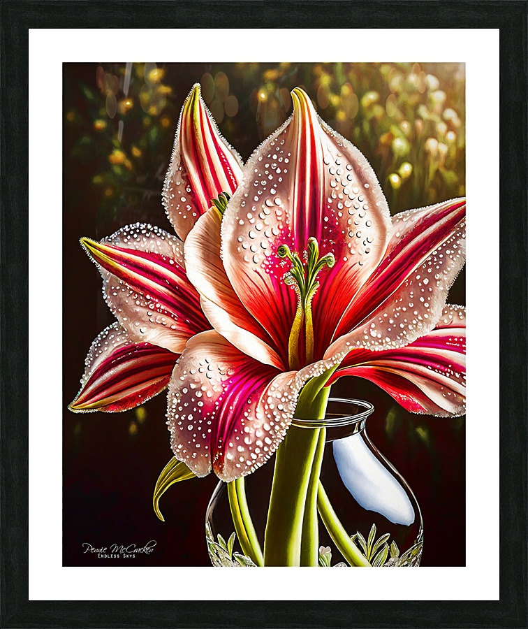 Stargazer Lily Picture Frame print