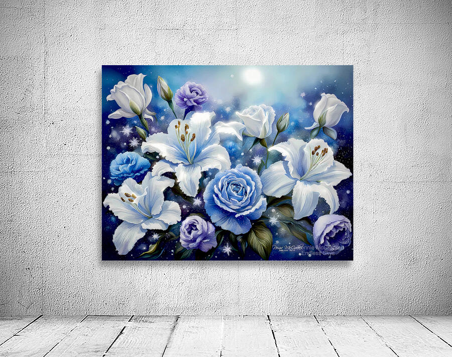 Blue Florals Wall Preview