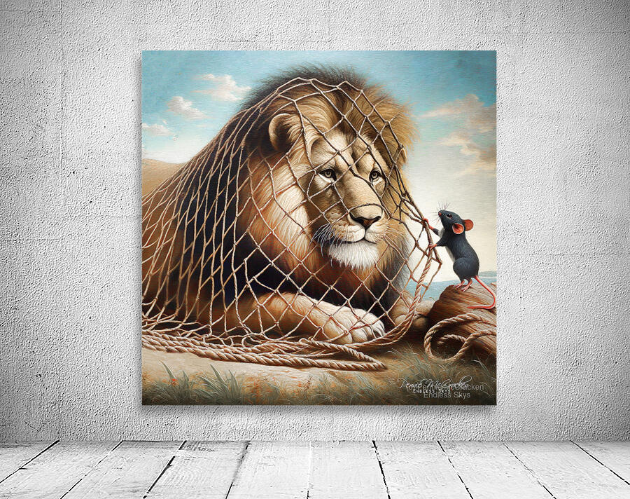 Lion and the mouse Wall Preview