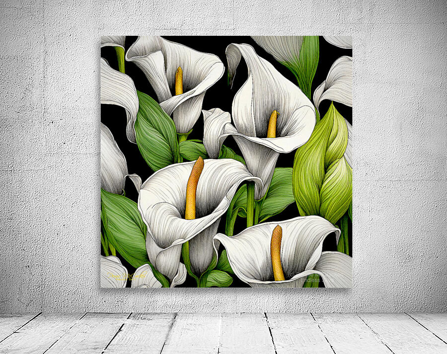 Calla Lily collage Wall Preview