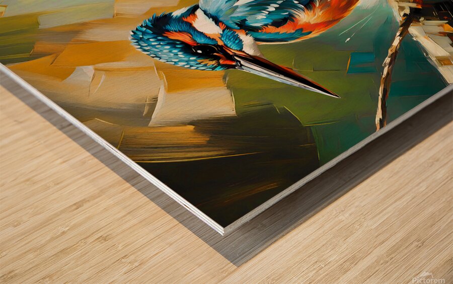 Kingfisher Wood print