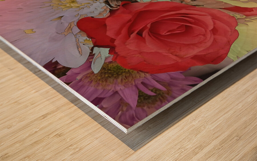 Flower arrangement 5 Wood print