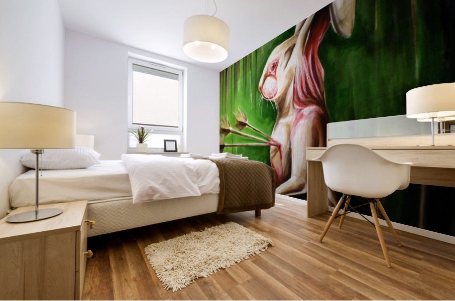 White Rabbit Mural print