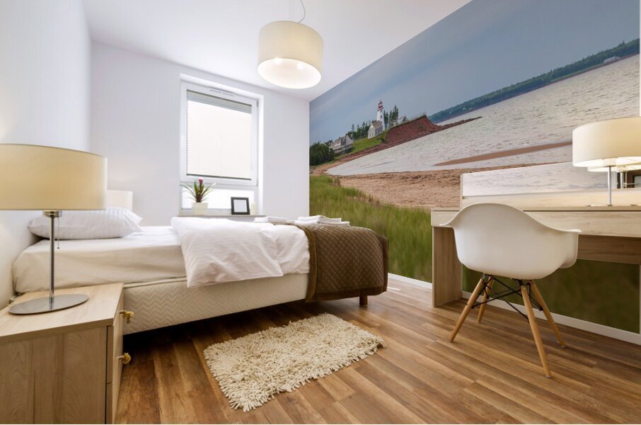 Fall Evening at the Beach Mural print