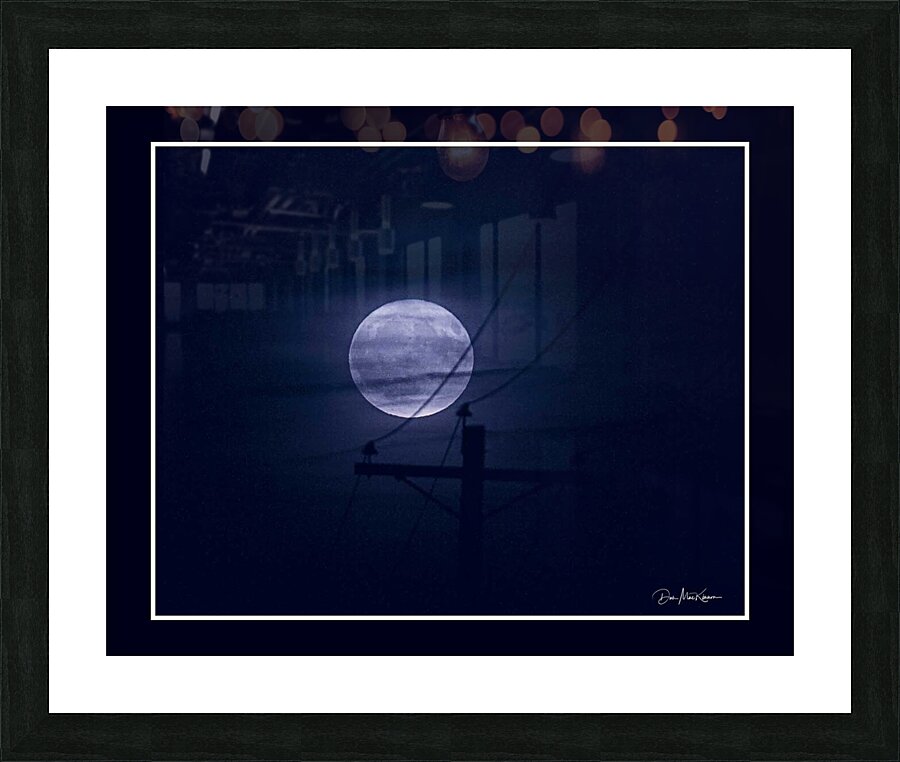 Blue Moon Picture Frame print